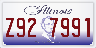 IL license plate Z927991