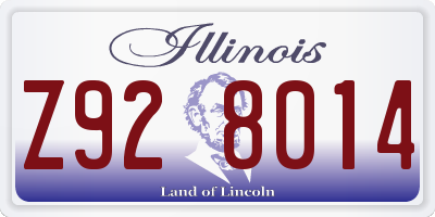 IL license plate Z928014