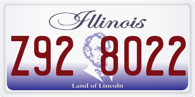 IL license plate Z928022