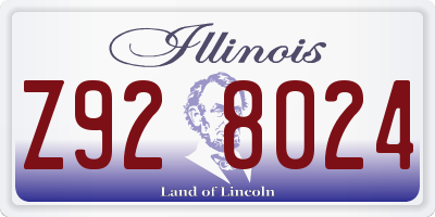 IL license plate Z928024
