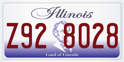 IL license plate Z928028