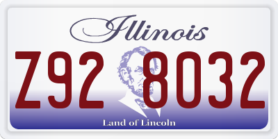 IL license plate Z928032