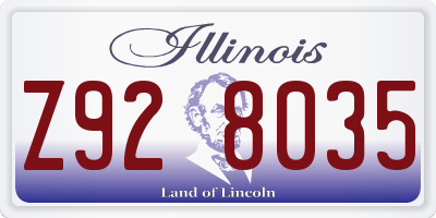 IL license plate Z928035