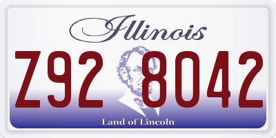 IL license plate Z928042