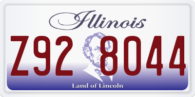 IL license plate Z928044