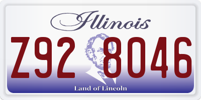 IL license plate Z928046