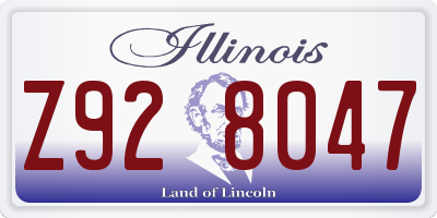 IL license plate Z928047
