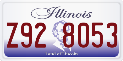 IL license plate Z928053
