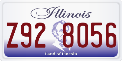 IL license plate Z928056