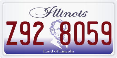 IL license plate Z928059