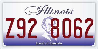 IL license plate Z928062
