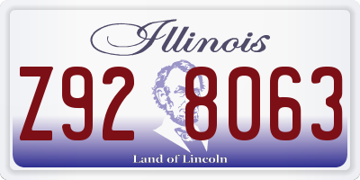 IL license plate Z928063