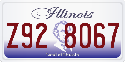 IL license plate Z928067
