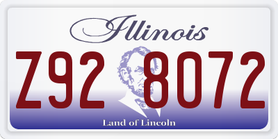 IL license plate Z928072