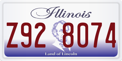 IL license plate Z928074