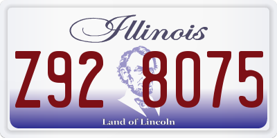IL license plate Z928075
