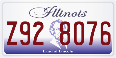 IL license plate Z928076