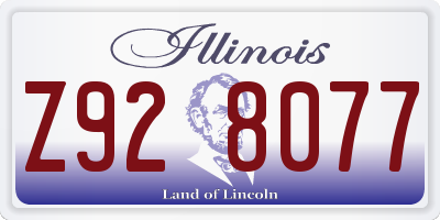 IL license plate Z928077