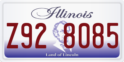 IL license plate Z928085