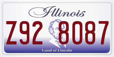 IL license plate Z928087