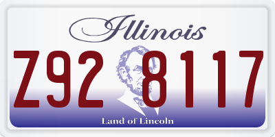 IL license plate Z928117