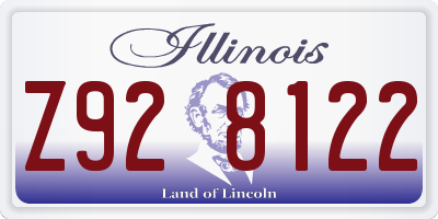IL license plate Z928122