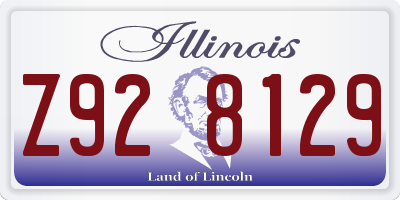 IL license plate Z928129
