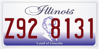 IL license plate Z928131
