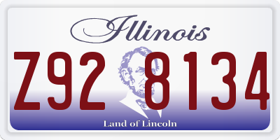 IL license plate Z928134
