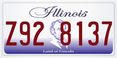 IL license plate Z928137
