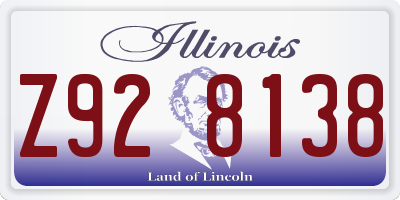 IL license plate Z928138