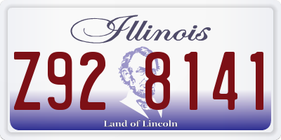 IL license plate Z928141