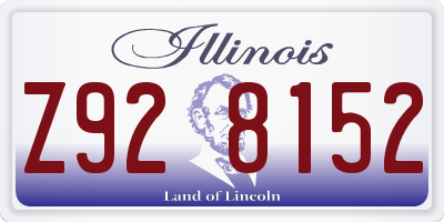 IL license plate Z928152