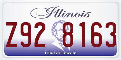 IL license plate Z928163