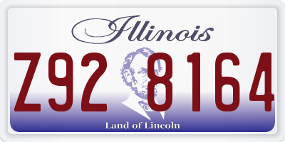 IL license plate Z928164
