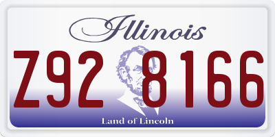 IL license plate Z928166