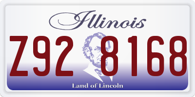 IL license plate Z928168