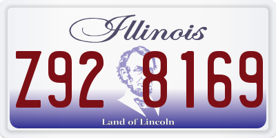 IL license plate Z928169