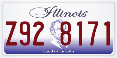 IL license plate Z928171