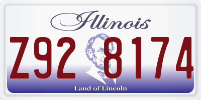 IL license plate Z928174