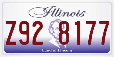 IL license plate Z928177