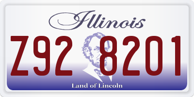 IL license plate Z928201