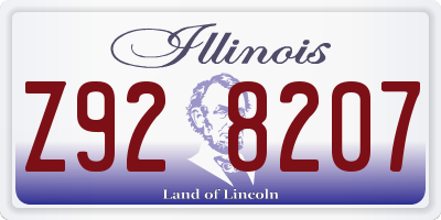 IL license plate Z928207