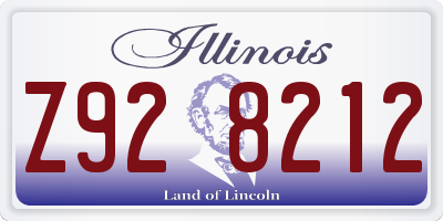 IL license plate Z928212