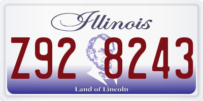 IL license plate Z928243