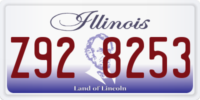 IL license plate Z928253
