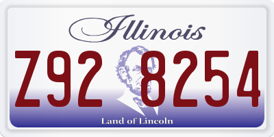 IL license plate Z928254