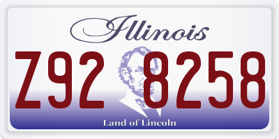 IL license plate Z928258
