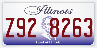 IL license plate Z928263
