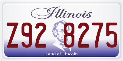 IL license plate Z928275